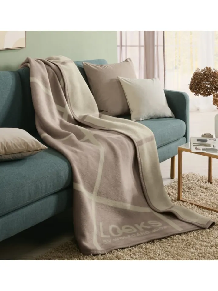 LOOKS by Wolfgang Joop Wohndecken & Plaids<Jacquard, Baumwollmischung Wohndecke 2er-Pack in beige