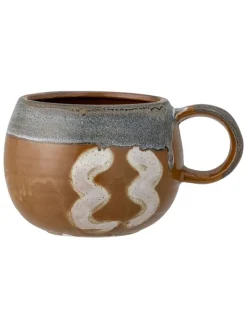 Bloomingville Gedeckter Tisch<Jumbotasse ''Senna'' in Braun/ Grau - 510 ml