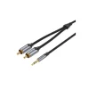 Wisam® Tablets, Konsolen & Elektronisches Spielzeug<Kabel Audiokabel 2x Cinch auf 3.5mm 8m (grau)