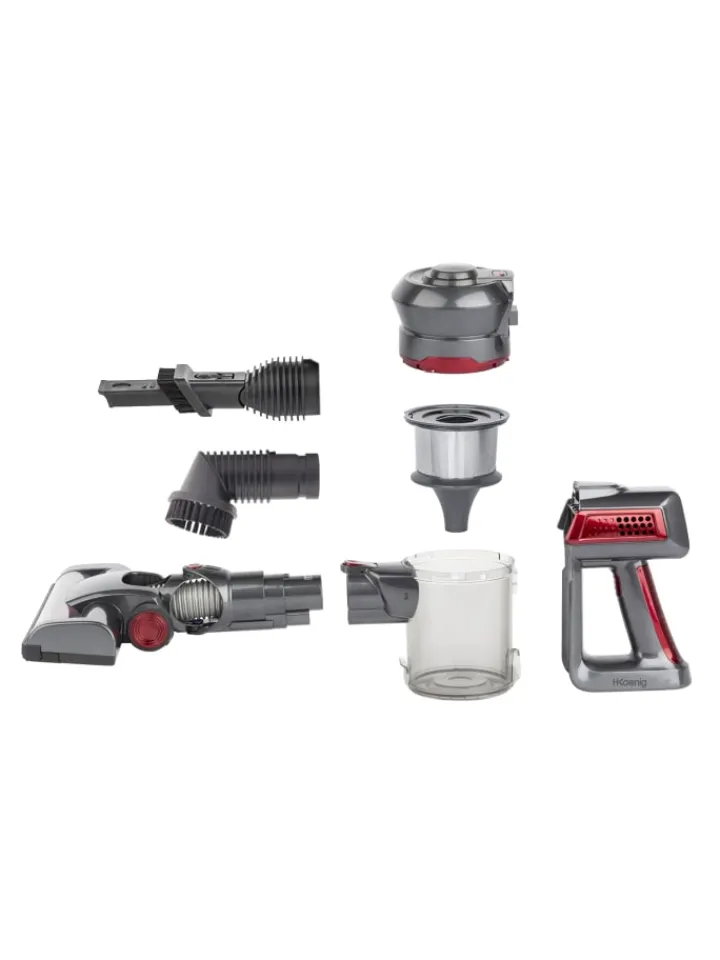 HKoenig Staubsauger<Kabelloser-Staubsauger 2 in 1 PowerClean UP620 in Rot