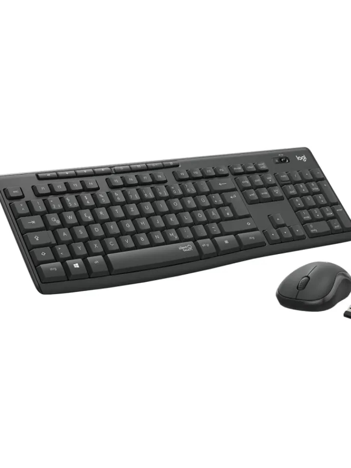 Logitech Tablets, Konsolen & Elektronisches Spielzeug<Kabelloses Tastatur-Maus-Set mit SilentTouch-Technologie, in Schwarz