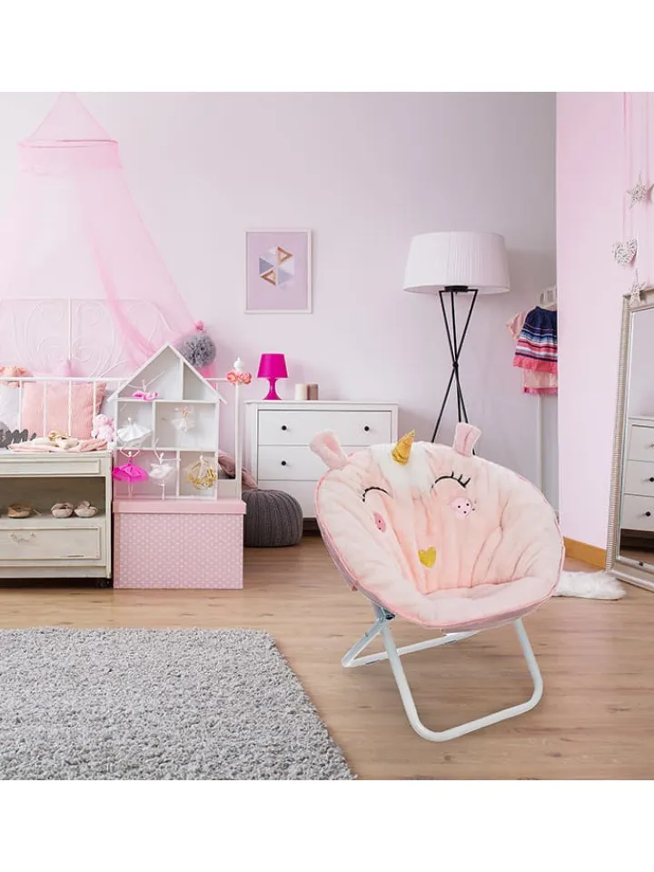 WellHome for Kids Sitzmöbel<Kalppsessel in Rosa - (H)55 x Ø 50 cm