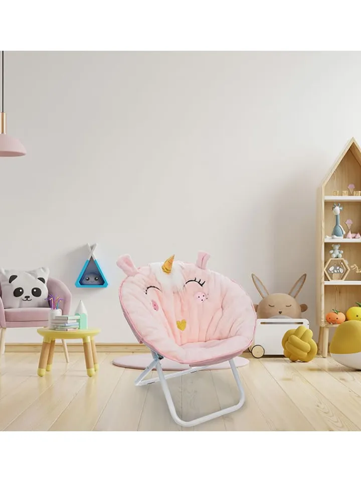 WellHome for Kids Sitzmöbel<Kalppsessel in Rosa - (H)55 x Ø 50 cm