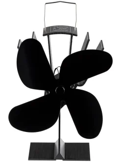 Everysentials Klima & Haushalt<Kaminventilator in Schwarz - (B)13,3 x (H)19 x (T)10 cm