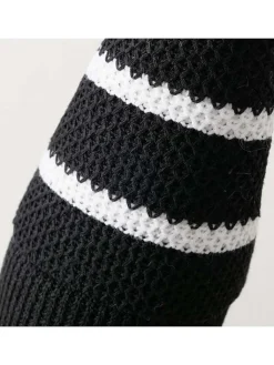 Boltze Dekofiguren & -Objekte<Kantenhocker "Kuno" in Schwarz/ Weiß - (H)60,7 cm