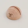 Eulenschnitt Wohndekoration<Kartenständer "Schleife" in Natur - (B)4 x (H)2,5 cm