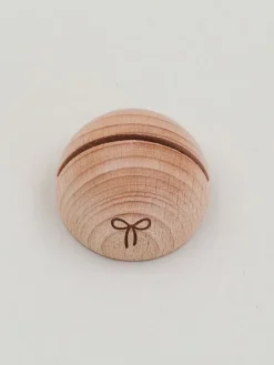 Eulenschnitt Wohndekoration<Kartenständer "Schleife" in Natur - (B)4 x (H)2,5 cm