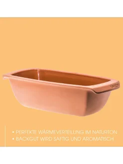 Römertopf Koch- & Backutensilien<Kastenform-Backform in Hellbraun - (B)31 x (H)9,5 x (T)16 cm