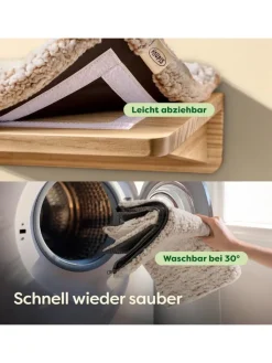 Knupis Katzen<Katzen Kletterwand Set mit Katzenbett & 2X Katzentreppe - Kiefernholz