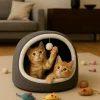 Paws&Whiskers Katzen<Katzenbett "Alaska" in Grau
