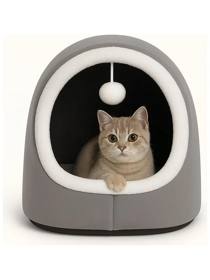 Paws&Whiskers Katzen<Katzenbett ''Alaska'' in Grau