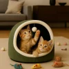 Paws&Whiskers Katzen<Katzenbett "Alaska" in Grün