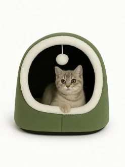 Paws&Whiskers Katzen<Katzenbett "Alaska" in Grün