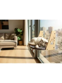 Paws&Whiskers Katzen<Katzenbett in Grau