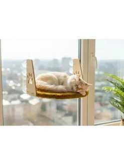 Paws&Whiskers Katzen<Katzenbett in Senf