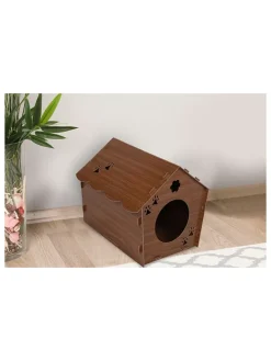 Scandinavia Concept Katzen<Katzenhaus in Dunkelbraun - (B)40 x (H)38 x (T)43 cm