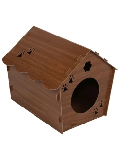 Scandinavia Concept Katzen<Katzenhaus in Dunkelbraun - (B)40 x (H)38 x (T)43 cm