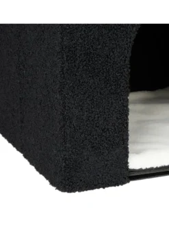 relaxdays Katzen<Katzenhöhle in Schwarz - (B)40 x (H)76 x (T)40 cm