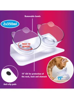 Edco Katzen<Katzennäpfe in Weiß - 2x 350 ml