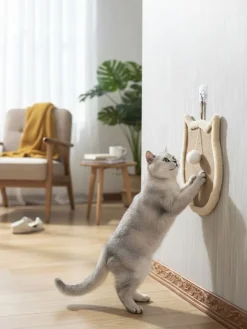 Paws&Whiskers Hunde<Katzen-Spielbrett in Hellbraun - Ø 34 cm
