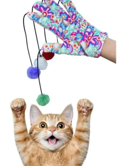 Paws&Whiskers Katzen<Katzenspielzeug in Bunt - (L)25 x (B)10 cm