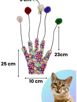 Paws&Whiskers Katzen<Katzenspielzeug in Bunt - (L)25 x (B)10 cm