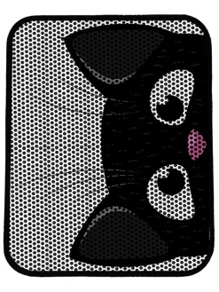Paws&Whiskers Katzen<Katzenstreumatte in Grau/ Schwarz - (L)45 x (B)60 cm