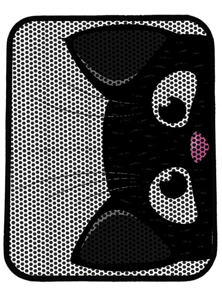 Paws&Whiskers Katzen<Katzenstreumatte in Grau/ Schwarz - (L)45 x (B)60 cm