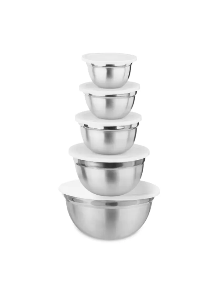 relaxdays Koch- & Backutensilien<Küchen-Set 18 teilig in Silber/Weiß