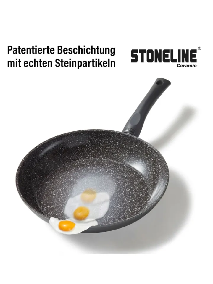 Stoneline Kochgeschirr<Keramik Kochgeschirr-Set 14-teilig | mit Deckeln in Anthrazit