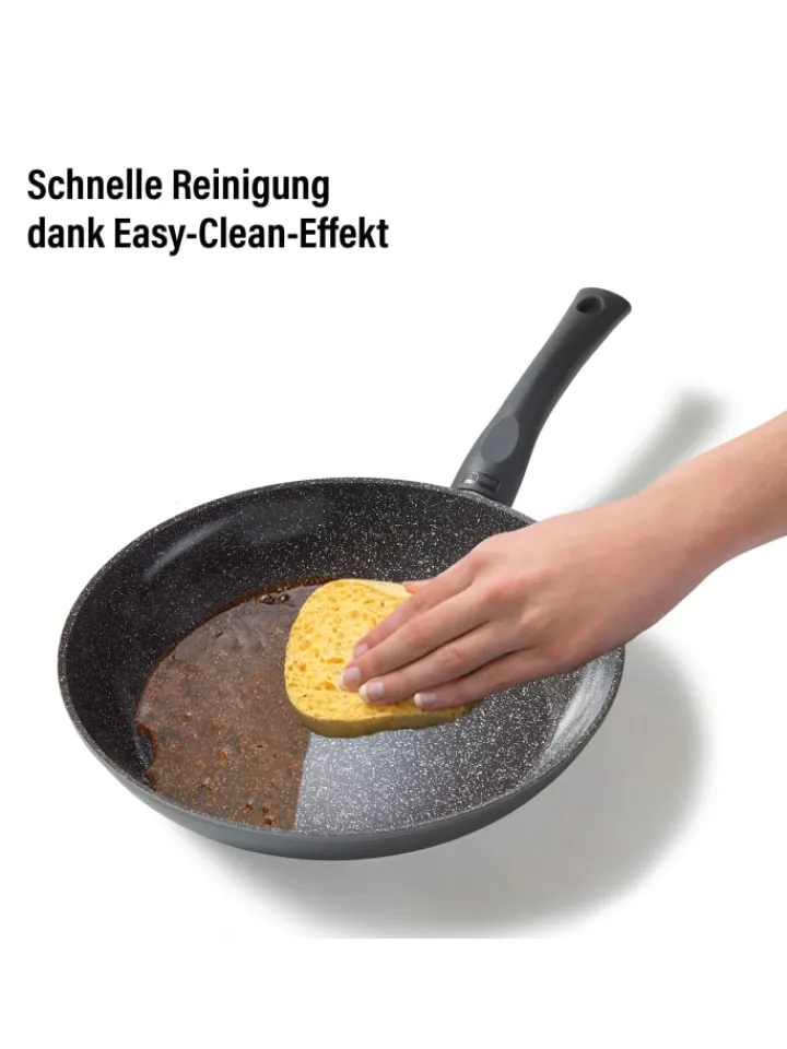 Stoneline Kochgeschirr<Keramik Kochgeschirr-Set 16-teilig 18/20/24/28 | mit Deckeln in Anthrazit