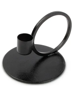Salt and Pepper Kerzen, Vasen & Mehr<Kerzenständer "Pillar" in Schwarz - (H)9 x Ø 10 cm