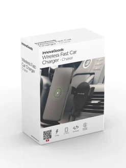 InnovaGoods Technikzubehör<Kfz-Handyhalterung mit Schnelladegerät in Schwarz - (H)10,5 cm