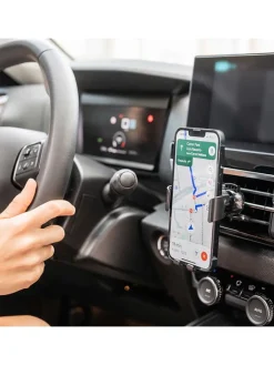 InnovaGoods Technikzubehör<Kfz-Handyhalterung mit Schnelladegerät in Schwarz - (H)10,5 cm