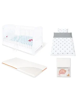 Pinolino Babymöbel<Kinderbett "Laura" in Weiß - (B)145 x (H)90 x (T)75 cm