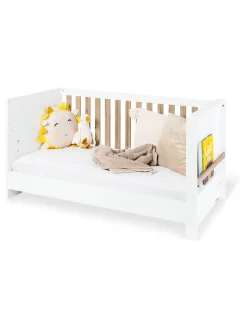 Pinolino Babymöbel<Kinderbett "Lova" in Weiß/ Beige - (L)150 x (B)79 x (H)81 cm