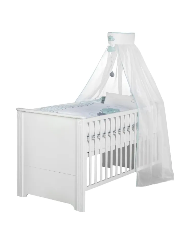 roba Möbel-Sets<Kindermöbelset Maxi 2-tlg. Weiß mit Bett & breiter Wickelkommode