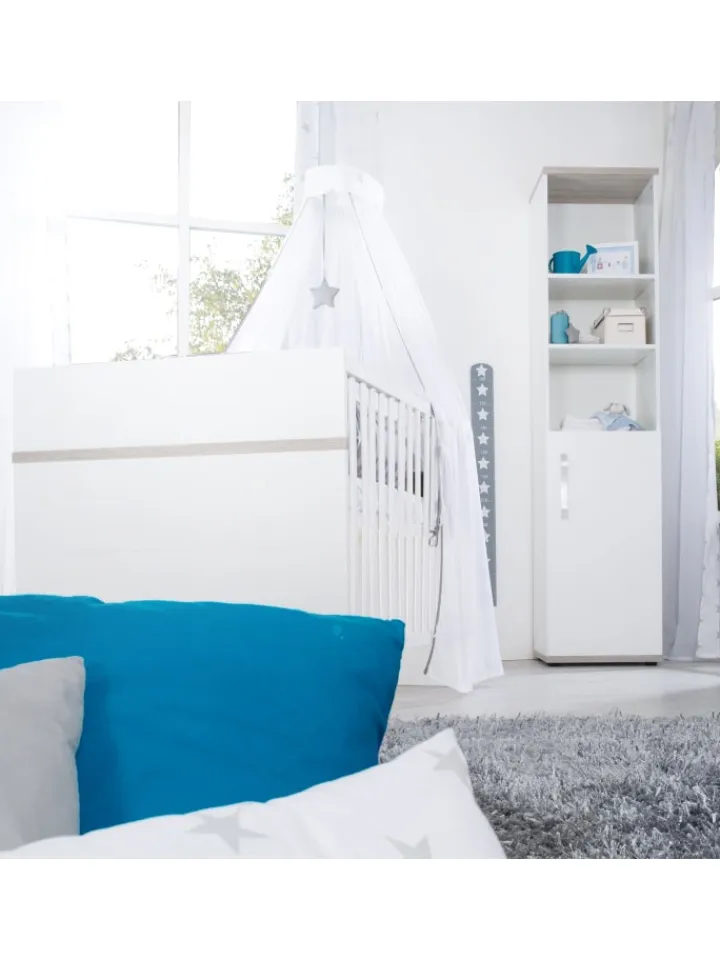 roba Möbel-Sets<Kindermöbelset Moritz 3-tlg. Weiß mit Bett, Kommode & Schrank