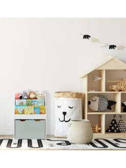 relaxdays Kindermöbel<Kinderregal in Weiß/ Grau - (B)50,5 x (H)70 x (T)28 cm