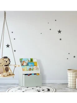 relaxdays Kindermöbel<Kinderregal in Weiß/ Grau - (B)50,5 x (H)70 x (T)28 cm