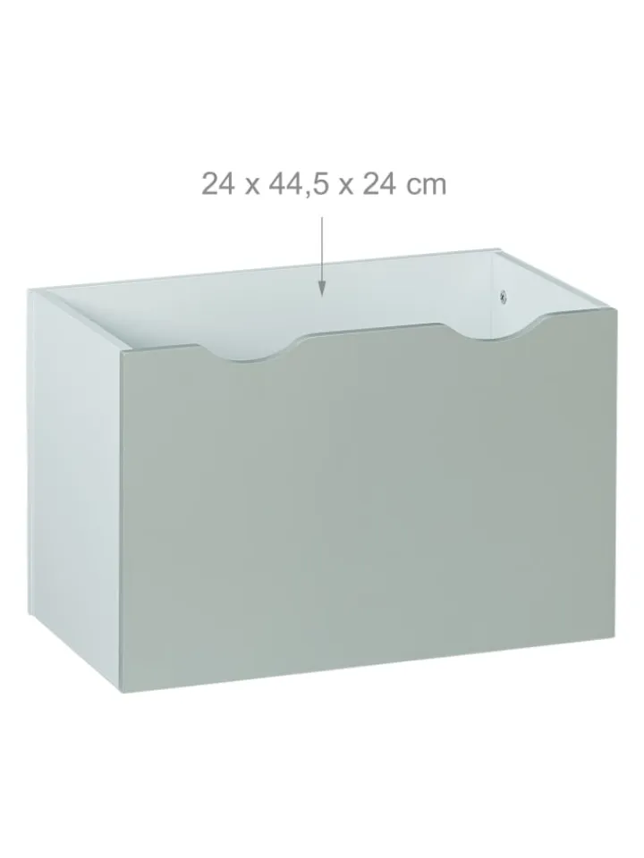 relaxdays Kindermöbel<Kinderregal in Weiß/ Grau - (B)50,5 x (H)70 x (T)28 cm