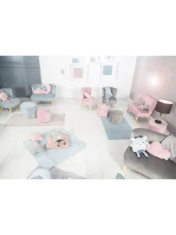 roba Sitzmöbel<Kindersessel 'Lil Sofa', bequem, Holzfüße & Samtstoff Mauve