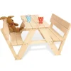 Pinolino Sitzmöbel<Kindersitzgarnitur "Nicki für 4" in Natur - (L)90 x (B)105 x (H)51 cm
