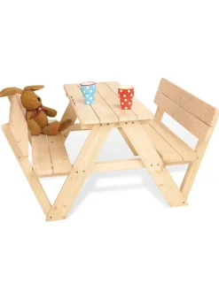 Pinolino Sitzmöbel<Kindersitzgarnitur "Nicki für 4" in Natur - (L)90 x (B)105 x (H)51 cm