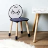 The Home Deco Kids Kindermöbel|Sitzmöbel<Kinderstuhl "Monsieur Heureux" in Blau - (B)28 x (H)52 x (T)28 cm