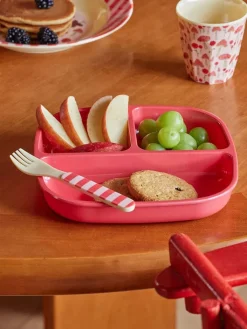 Rice Gedeckter Tisch<Kinderteller in Rosa - (L)18,5 x (B)18,7 cm
