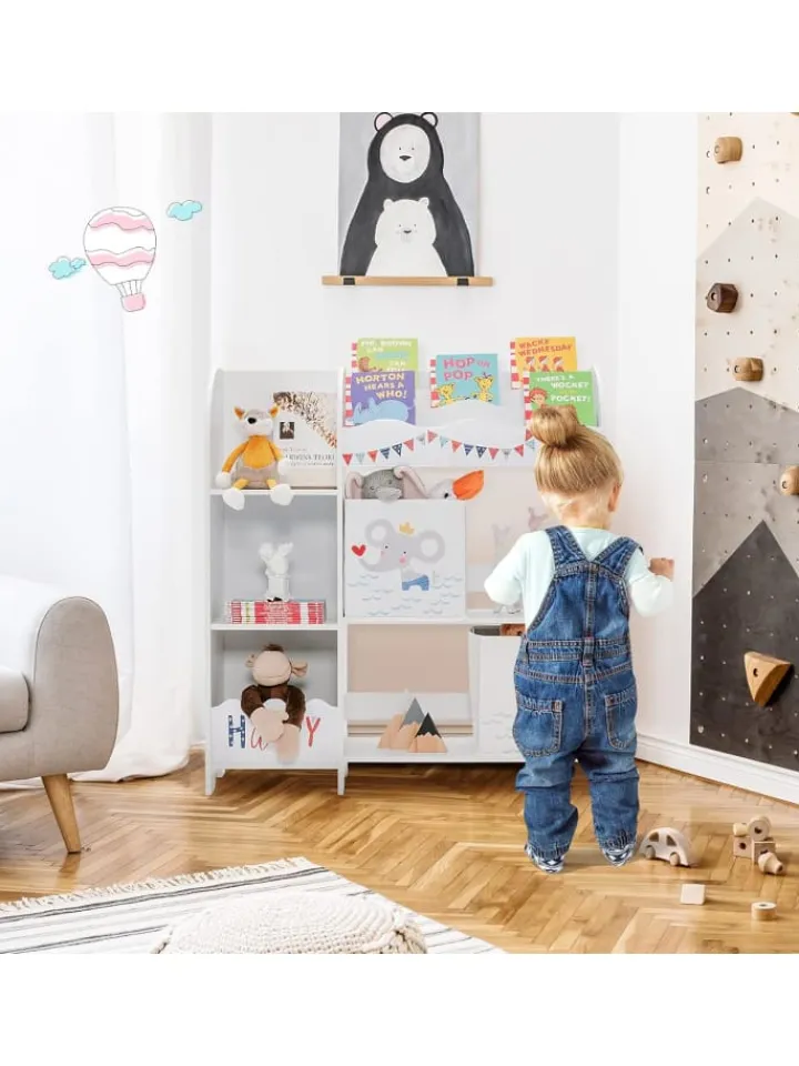 COSTWAY Kindermöbel<Kinderzimmerschrank in Weiß