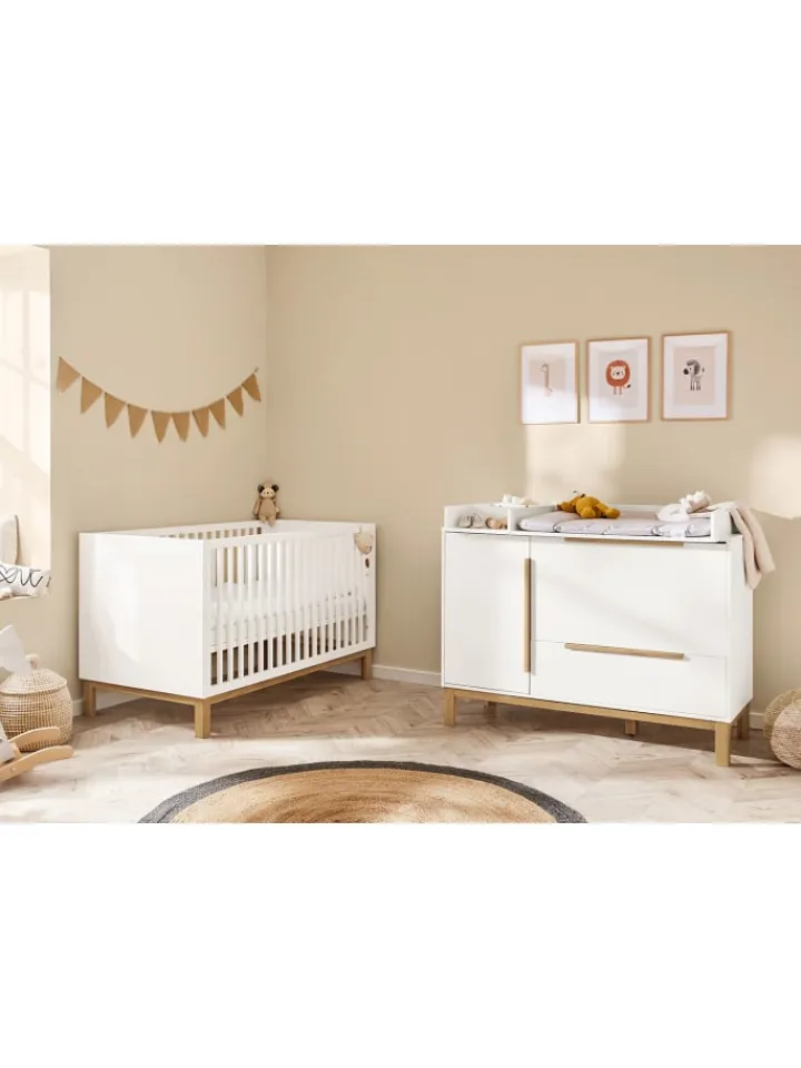 Pinolino Möbel-Sets<Kinderzimmer-Set Juna breit mit Windeleimerauszug, 3-tlg.