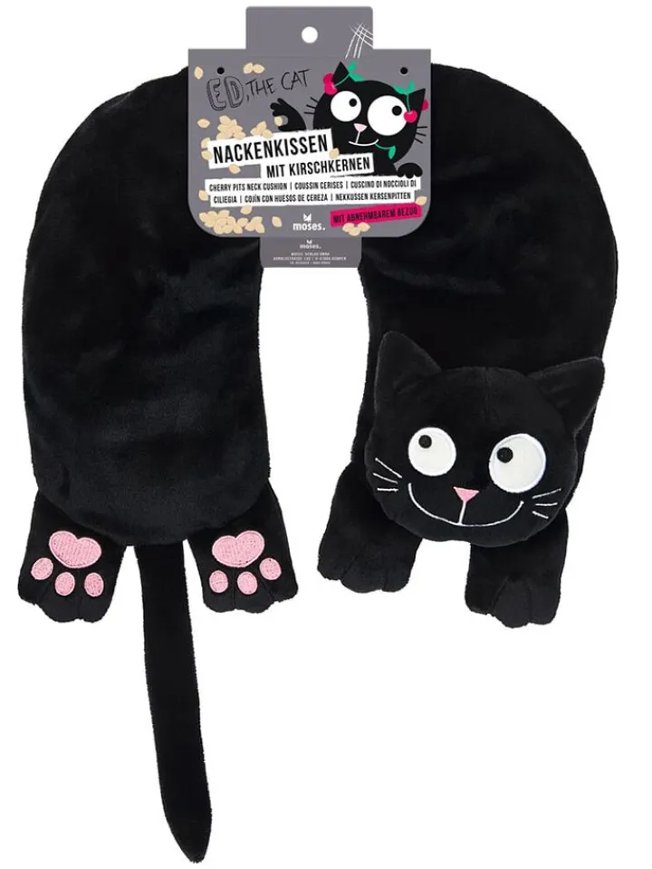 moses. Kindermöbel|Wärmflaschen & -Kissen<Kirschkernkissen "The Cat" in Schwarz - (L)31 x (B)29 cm