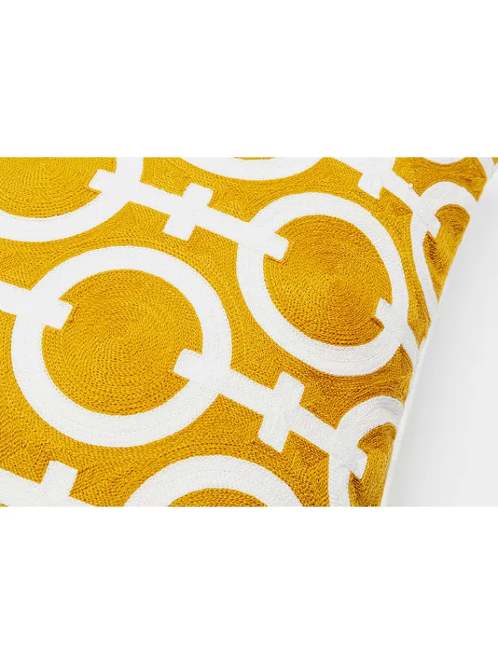 Kare Kissen & Kissenhüllen<Kissen "Caten" in Gelb - (L)50 x (B)50 cm